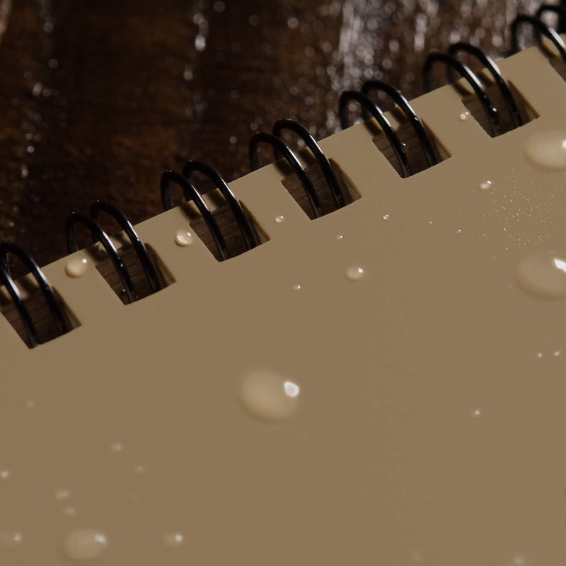 Rite in the Rain Weatherproof Side Spiral Notebook, 4.625" x 7", Tan Cover, Universal Pattern, 3 Pack (No. 973TL3) - Image 5